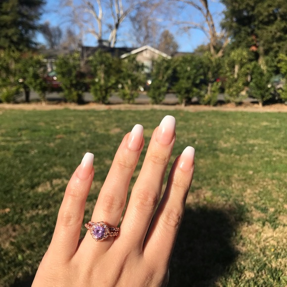 New Fashion Pink Cubic Zirconia Ring - Picture 4 of 5